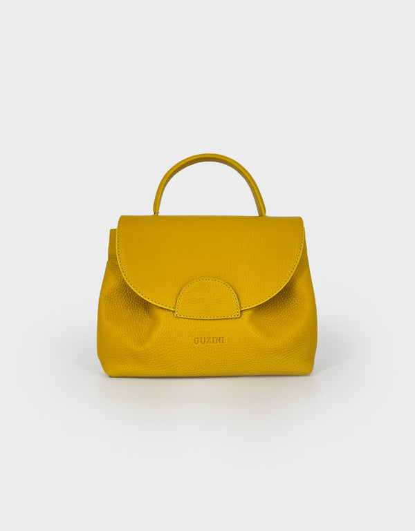 WOMEN'S LEATHER BUCKET BAG | YELLOW